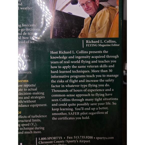 Sporty's Air Facts DVD - Flying Weather - Richard L. Collins VGC - Picture 6 of 11